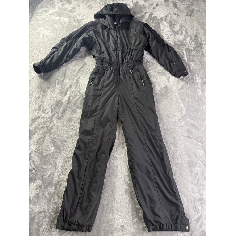 Obermeyer Snapdragon Women's One Piece Ski Snowsuit Black Size 10 Polyester Used